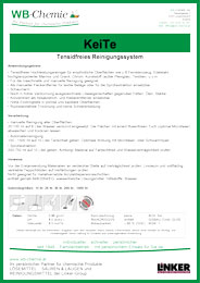 Produktblatt: "KeiTe" - Tensidfreies Reinigungssystem - ein Produkt der Linker Group der Firma WB-Chemie (Steirische Industriechemie) 